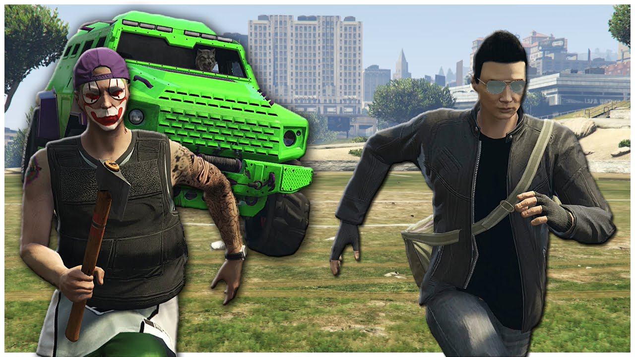 GTA 5: Ошибка прыжка, Силовое поле на игровой площадке, Мини-игра Monster Truck (Comedy Gaming)