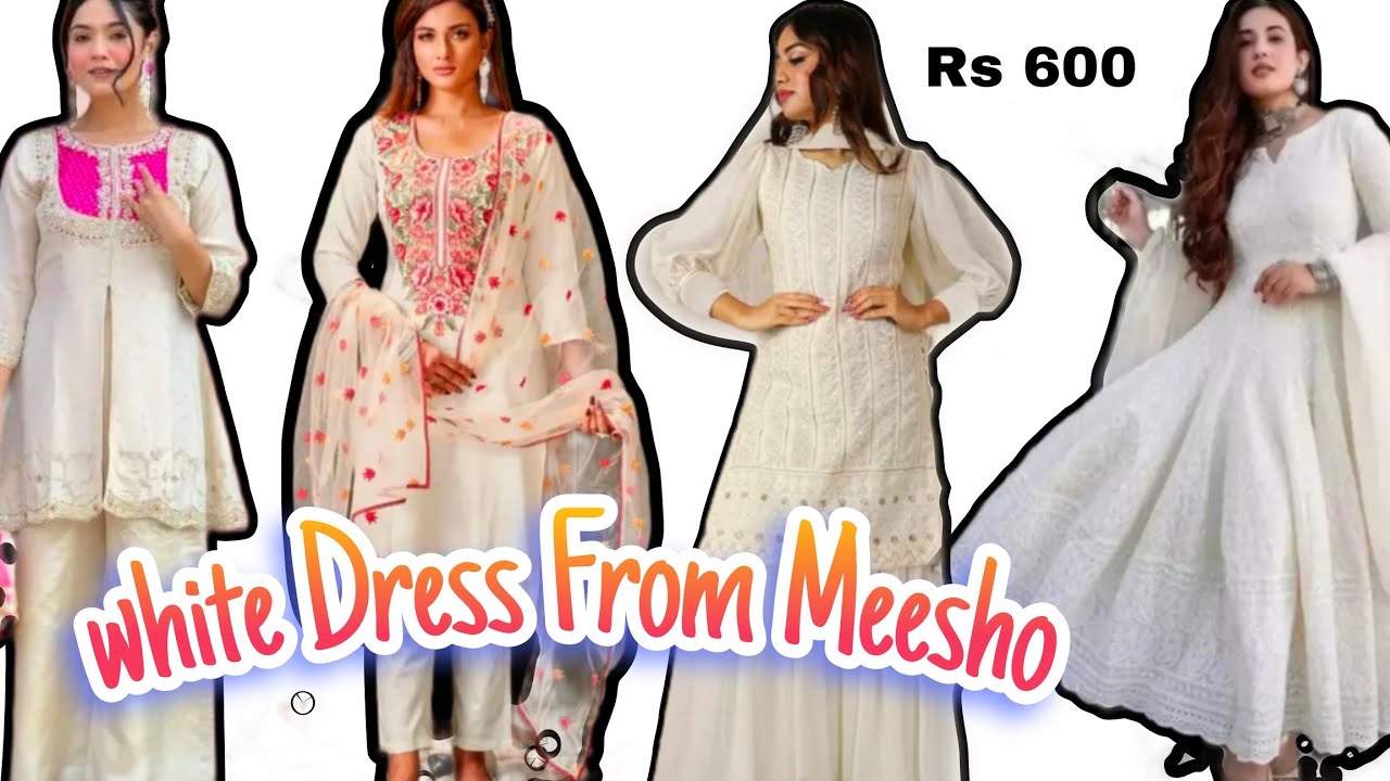 WHITE OUTFIT SPECIAL HAUL FROM MEESHO 😱ll Best collection ll #whitedressmeesho 