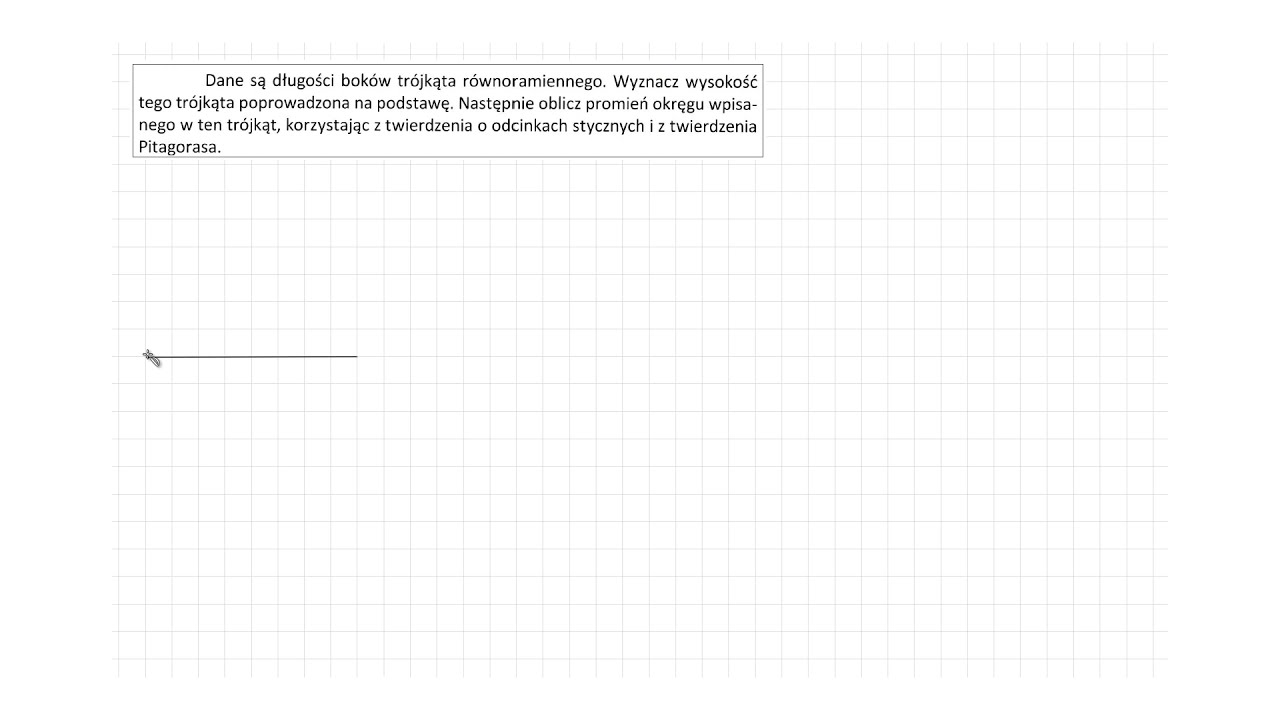 [4.131/s.94/ZP2OE] Dane są długości boków trójkąta równoramiennego. Wyznacz wysokość tego trójkąta