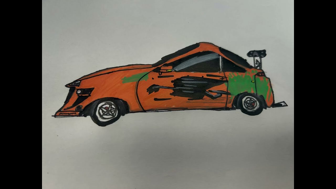 How to draw Toyota Supra #car #cardrawing #drawing #drawingvideo #drawingforkids #cardrawingeasy 
