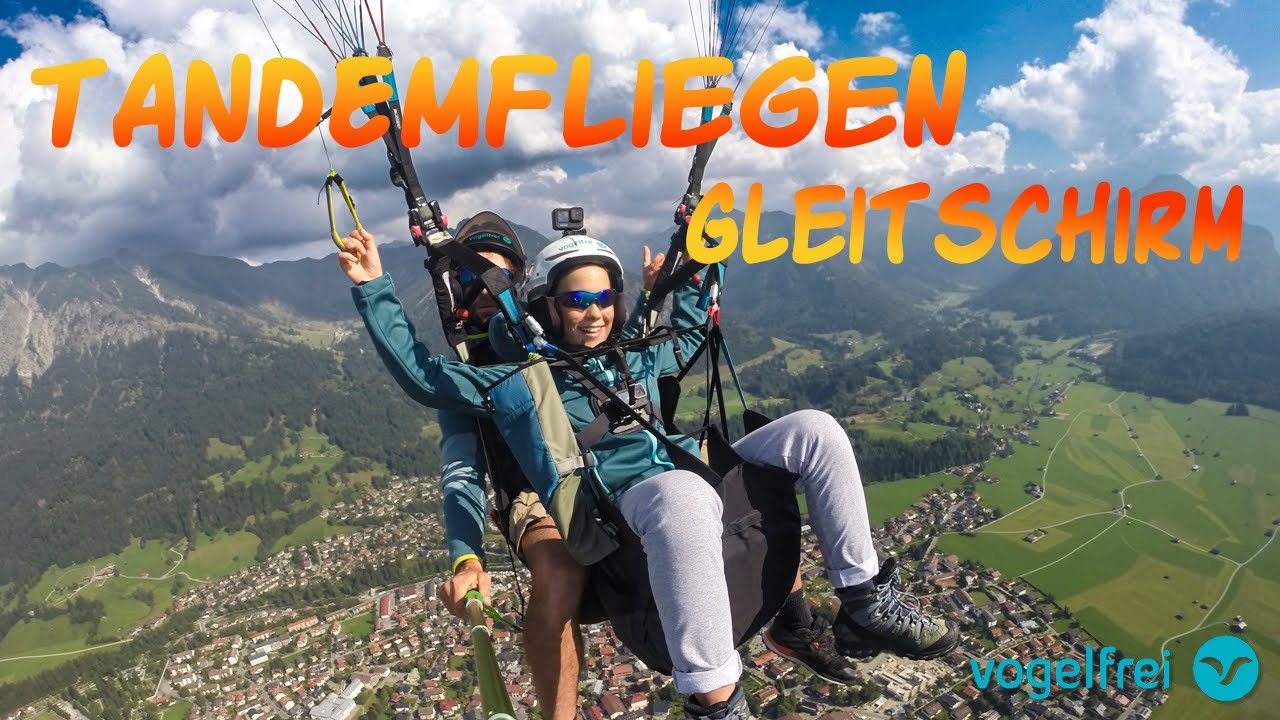Ich teste Tandemfliegen im Gleitschirm bei Vogelfrei in Oberstdorf // mit Laura