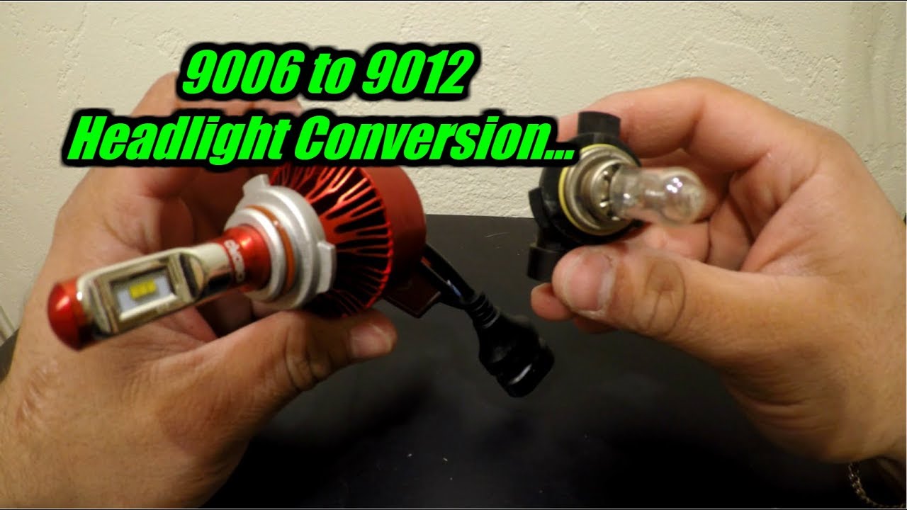 9006 to 9012 Headlight Bulb Conversion