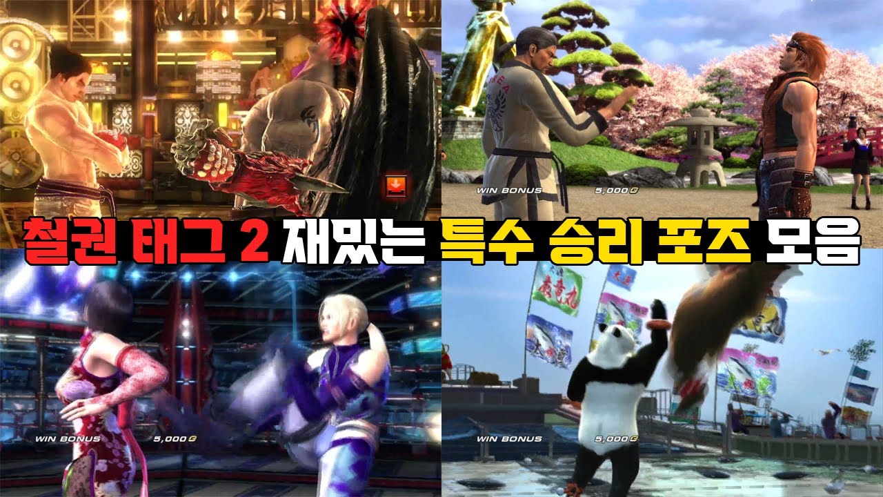 이런 장면을 보신 적 있으세요? ㅋㅋㅋ 철권 태그 2 특수 승리포즈 모음 / TEKKEN TAG TOURNAMENT 2 Special Win pose #철권