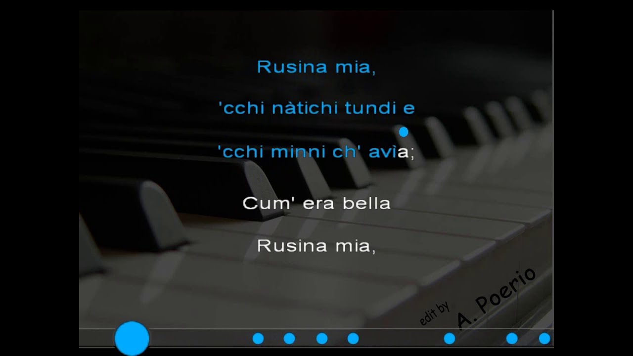 RUSINA MIA folk calabrese (G. Renda) karaoke