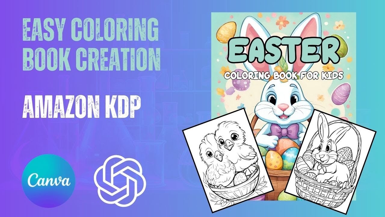 How to Create Easter Coloring Book for Amazon KDP Using Canva 's Magic Media's Text to Image AI Tool