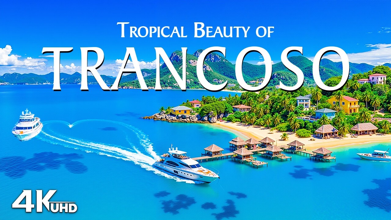 Trancoso 4K 2026 🇧🇷 Brazil’s Golden Beaches, Turquoise Coast & Deep House Chill Aerials 🌴🌊