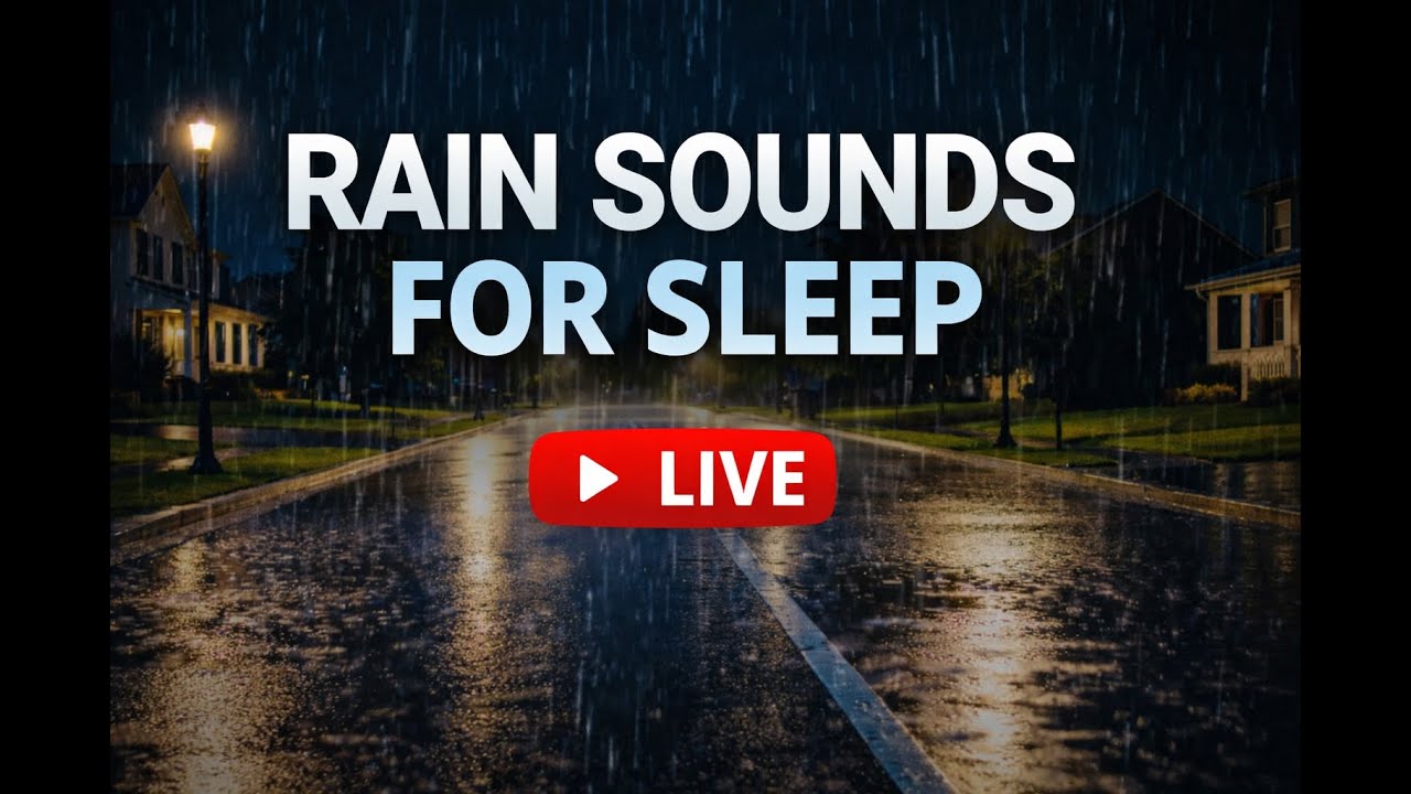 Fall Asleep Instantly with Heavy Night Rain Sounds 🌙 (LIVE ASMR)
