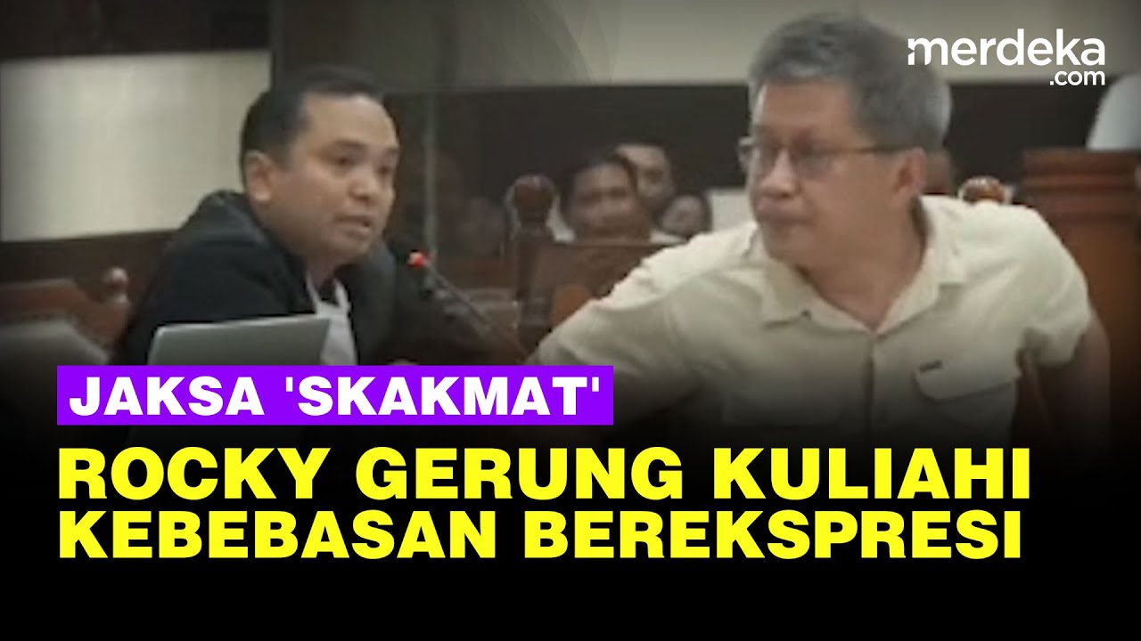 Rocky Gerung 'Skakmat' Jaksa di Sidang Haris-Fatia, Kuliahi Kebebasan Berekspresi