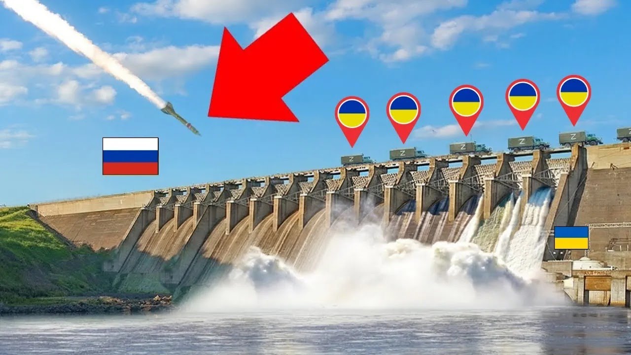 Российский реактивный самолет нанес удар по украинской плотине &mdash; и вот что произошло...