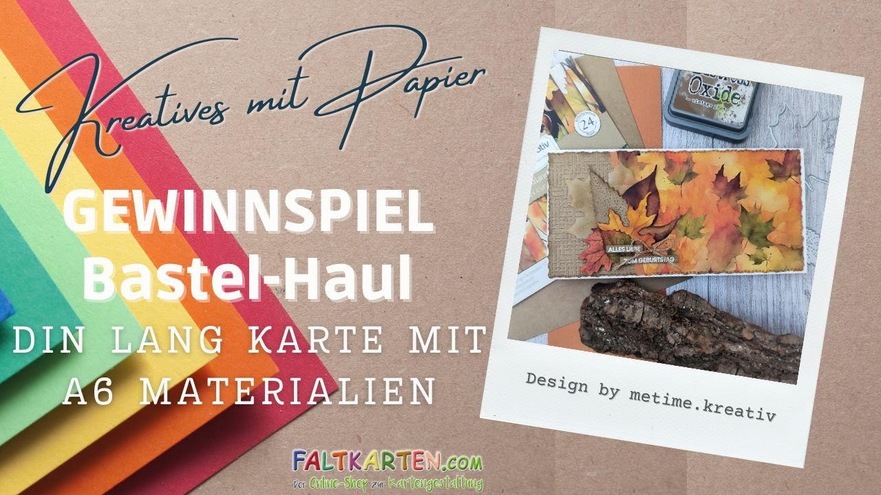 Bastel-Haul | Gewinnspiel | DIN lang Herbst-Karte mit A6-Material | Faltkarten | Kulricke |LaCreativ