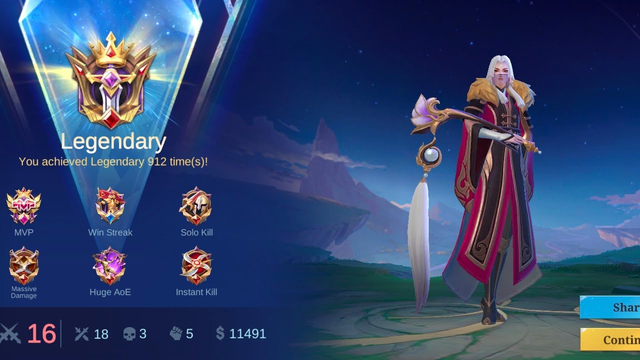 Moba Legends Luo Yi 18 kills best build and game play 