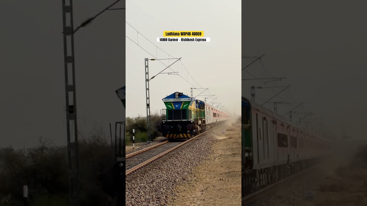 Dust raising Fast Diesel Train #diesel #trainspotting l