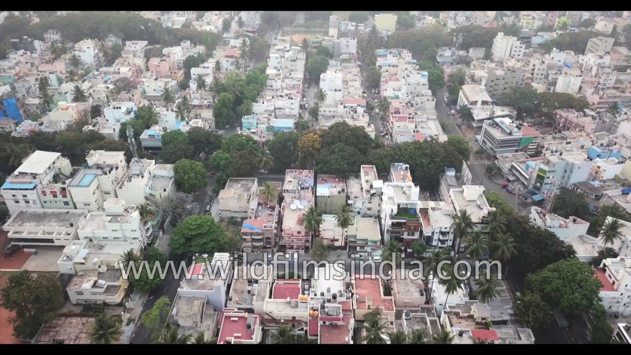 Aerial view of Jayanagar, Bangalore