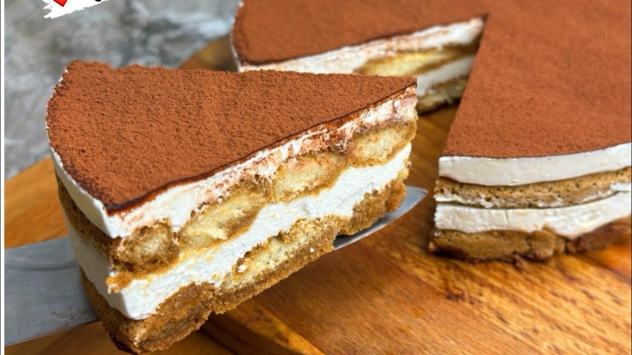أرخص وألذ وصفة تيراميسو بدون بيض وبدون ماسكربون ناجحة 100/100  Tiramisu