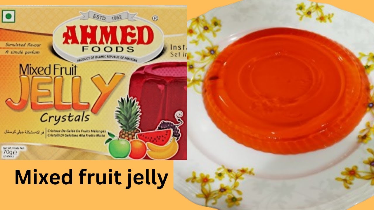 Homemade Jelly Recipe / Ahmed Foods mixed fruit Jelly crystal / Homemade Fruit jelly cake Recipe