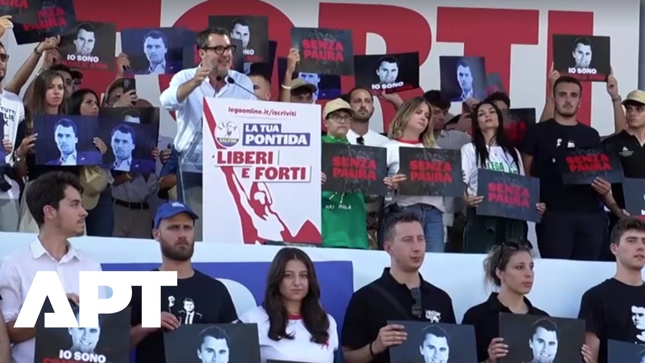 Партия «Лига» Италии чествует Чарли Кирка на ежегодном митинге Pontida | APT