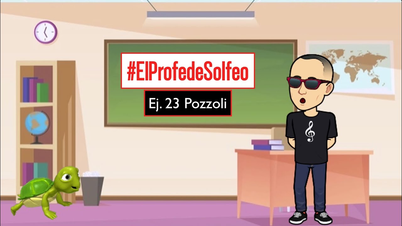 Lectura en el pentagrama - Pozzoli - Ejercicio No.23 - El Profe de Solfeo