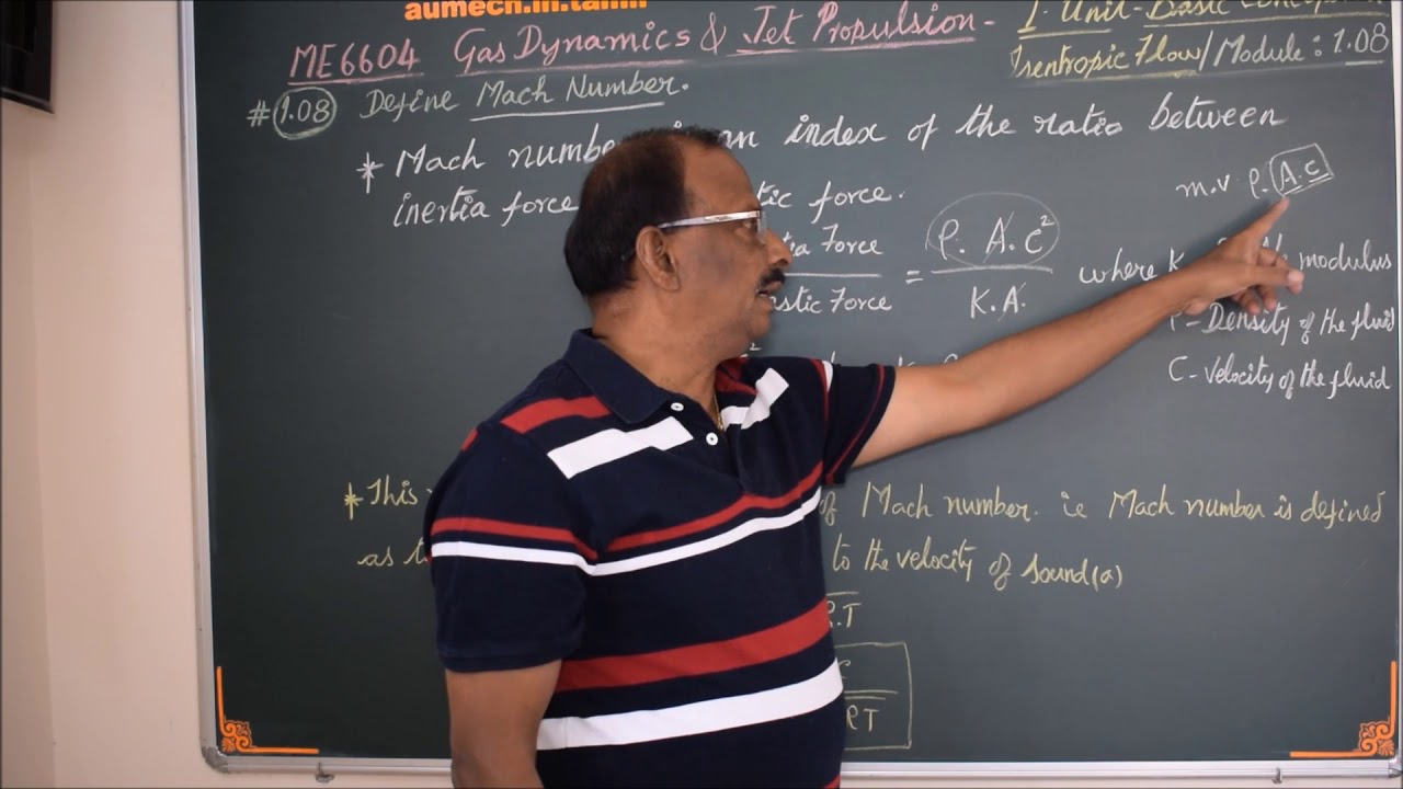 Definition of Mach Number - M1.08 - Gas Dynamics and Jet Propulsion in Tamil