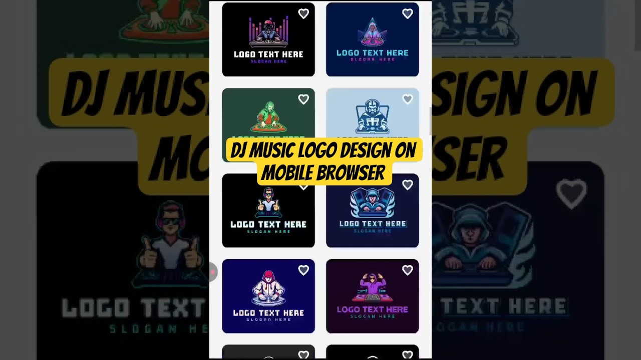 DJ Music Logo Design on Mobile Browser (No App, No PC) 
