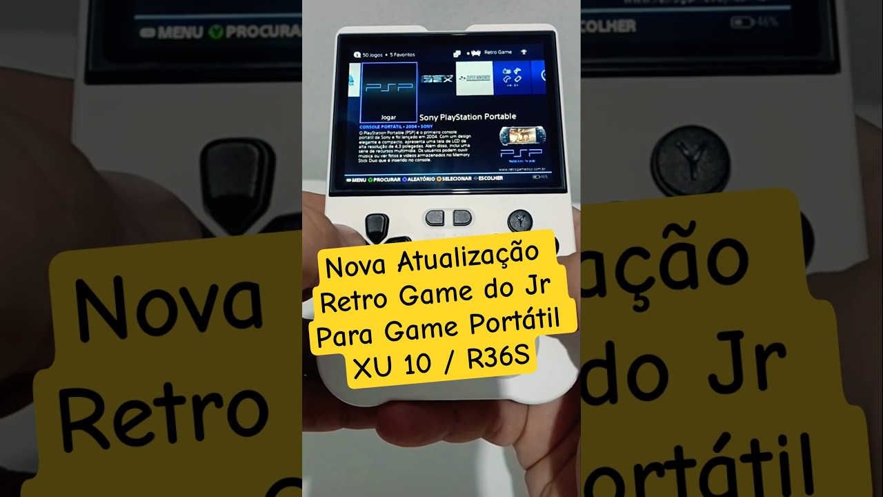 Nova Atualiza&ccedil;&atilde;o @RetroGamedoJR para Game Port&aacute;til XU 10 / R36S