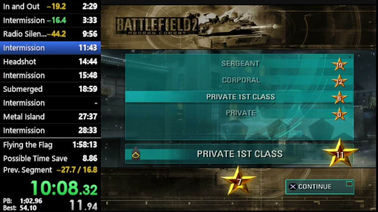 Battlefield 2: Modern Combat | Any% Speedrun World Record | 1:41:43 RTA 1:15:22 IGT