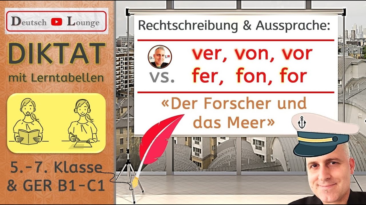 DIKTAT DEUTSCH: v vs. f | Klasse 5 6 7 | DaF B1 B2 C1 | Präpositionen & Vorsilben