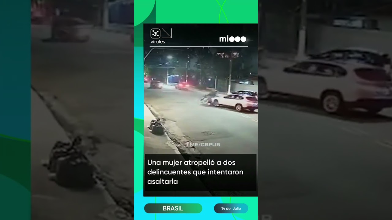 Mujer atropella a dos ladrones que intentaron robarle en Sao Paulo, Brasil