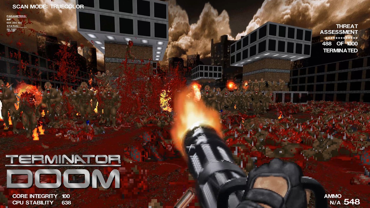 TERMINATOR DOOM - The Terminator vs 1000 Imps | 4K/60