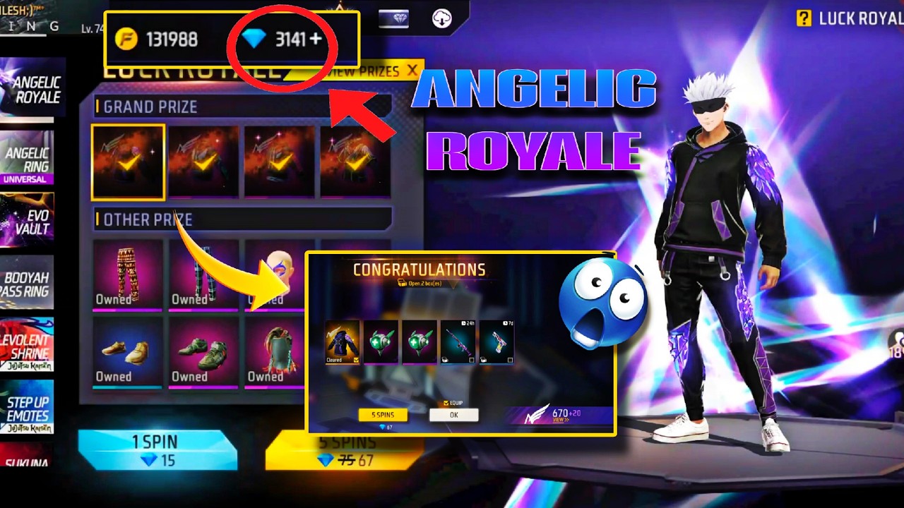 NEW ANGELIC ROYALE 🔥 FREE FIRE