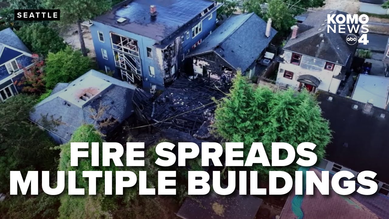 DRONE FOOTAGE: Shed fire spreads to multiple buildings in Seattle neighborhood