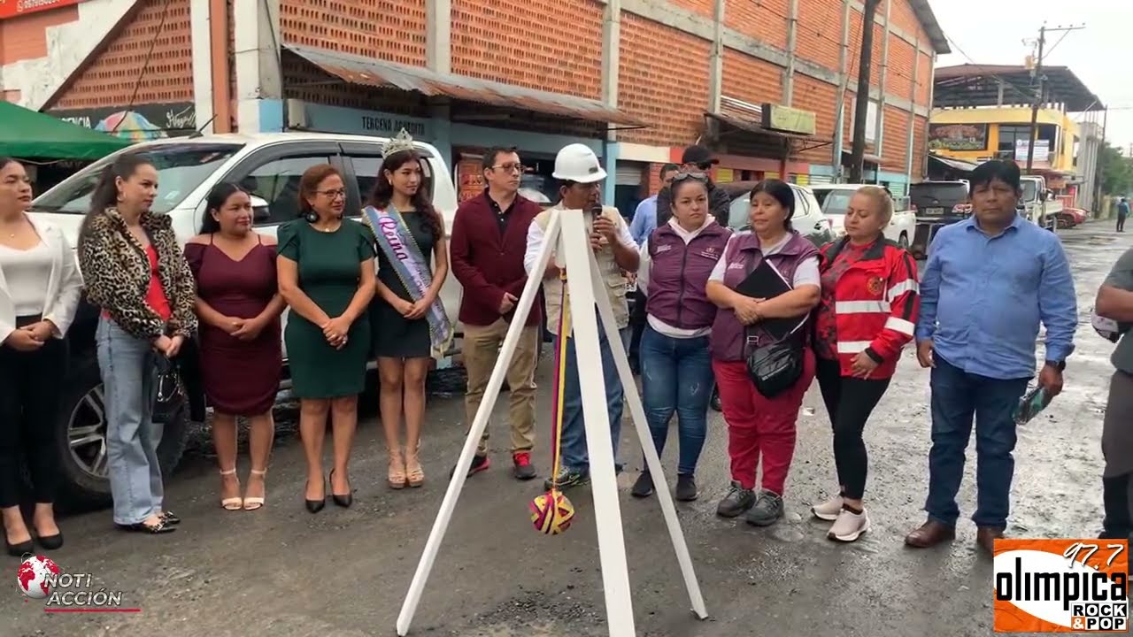 🔴▶ NOTIACCIÓN EN VIVO|| Colocación de la primera piedra del proyecto de mejoramiento vial en Palora.