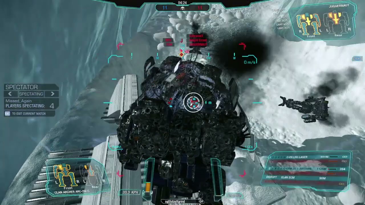 Матчи MechWarrior Online 2 с моим Kitfox Первый матч - ничья, чё за хрень!