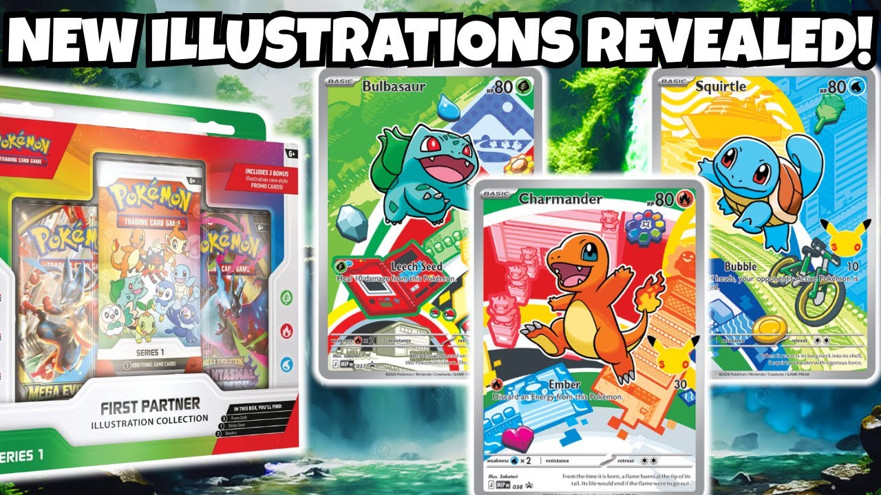 Pokemon 30th Anniversary First Partner illustration RARES REVEALED!