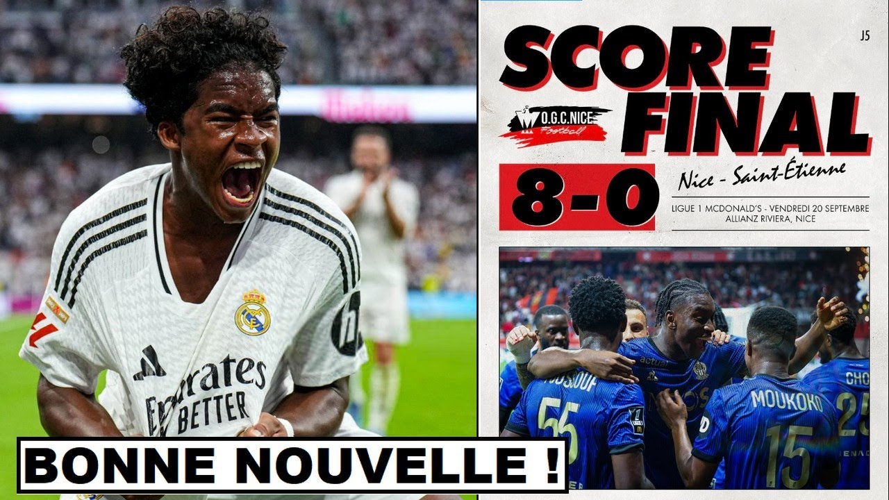 TRES BONNE NOUVELLE POUR LE JEUNE ENDRICK AU REAL MADRID ! / 8-0 HUMILIATION A NICE ! ZI#3064