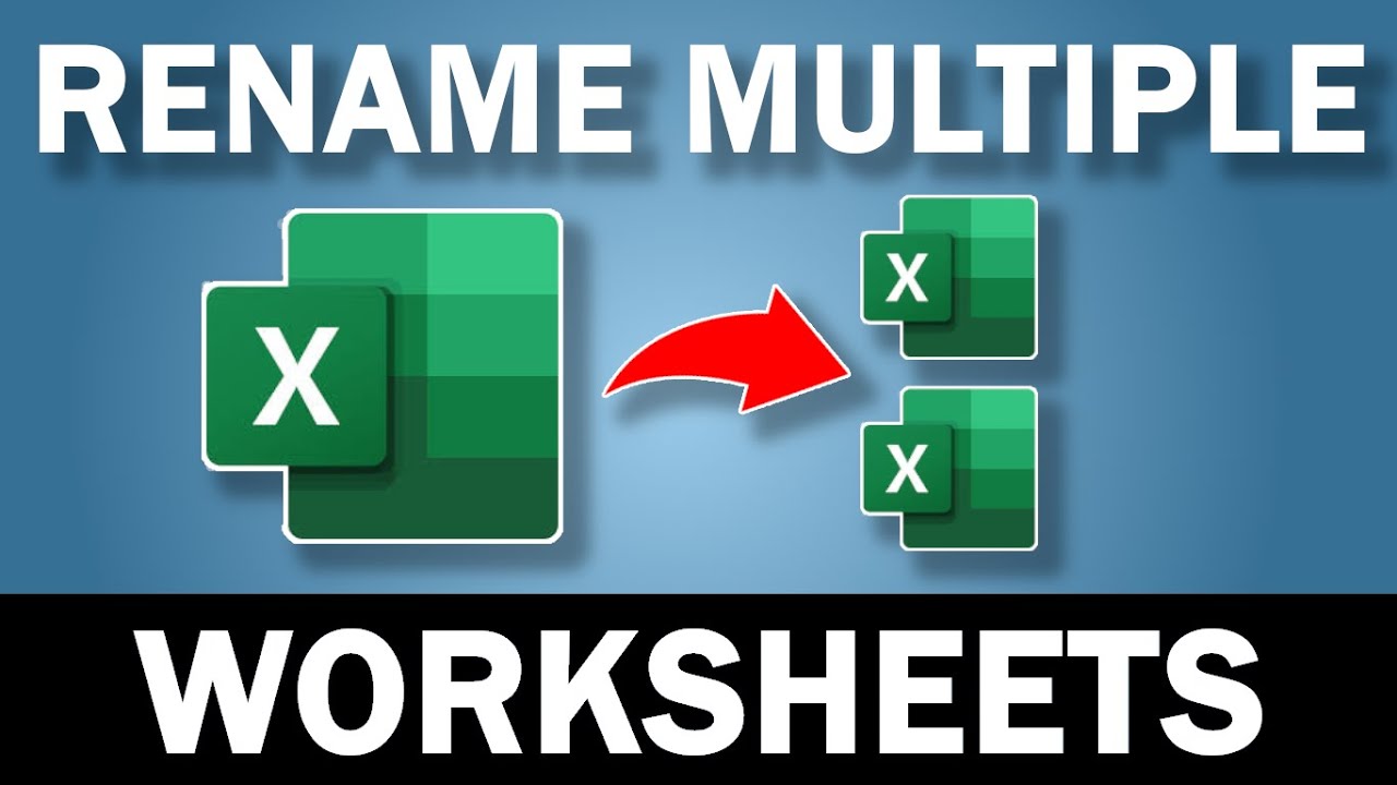Use This Trick to Rename Multiple Excel Worksheets