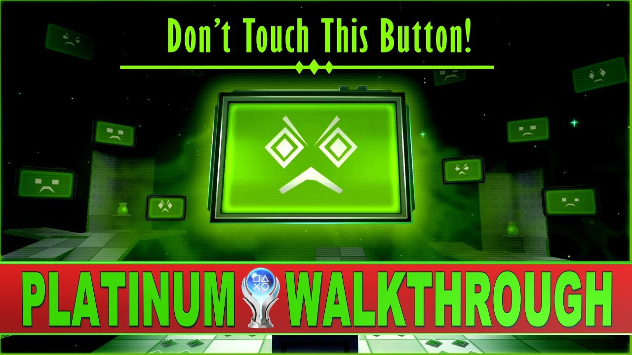 Don't Touch This Button 100% Full Platinum Walkthrough | Trophy & Achievement Guide | Crossbuy