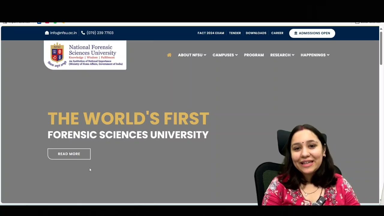 NFSU PhD Admission 2025 || Complete Details || Diksha Sharma