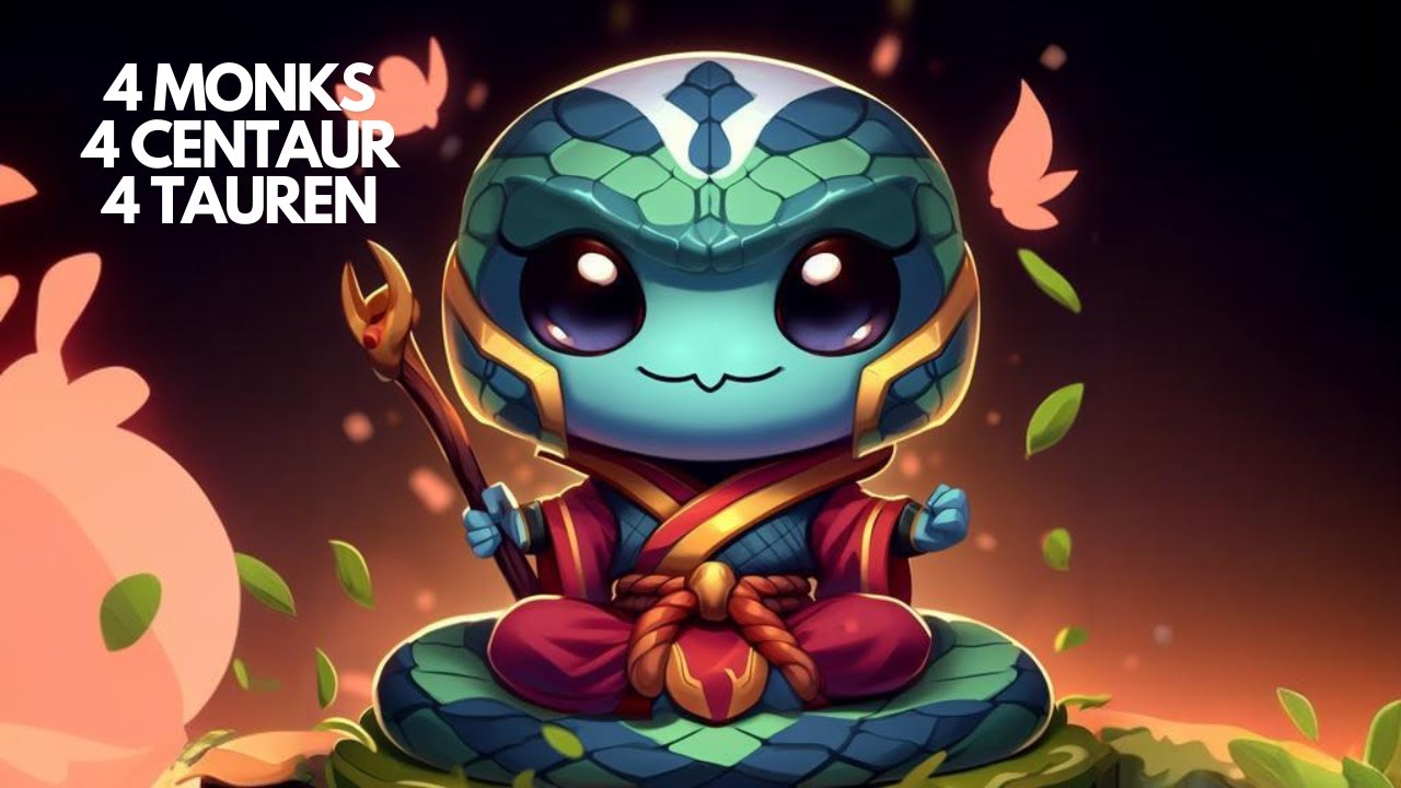 Dota 2 Auto Chess ~ 4 Monk, 4 Centaur, 4 Tauren - Void Spirit 3 star ~