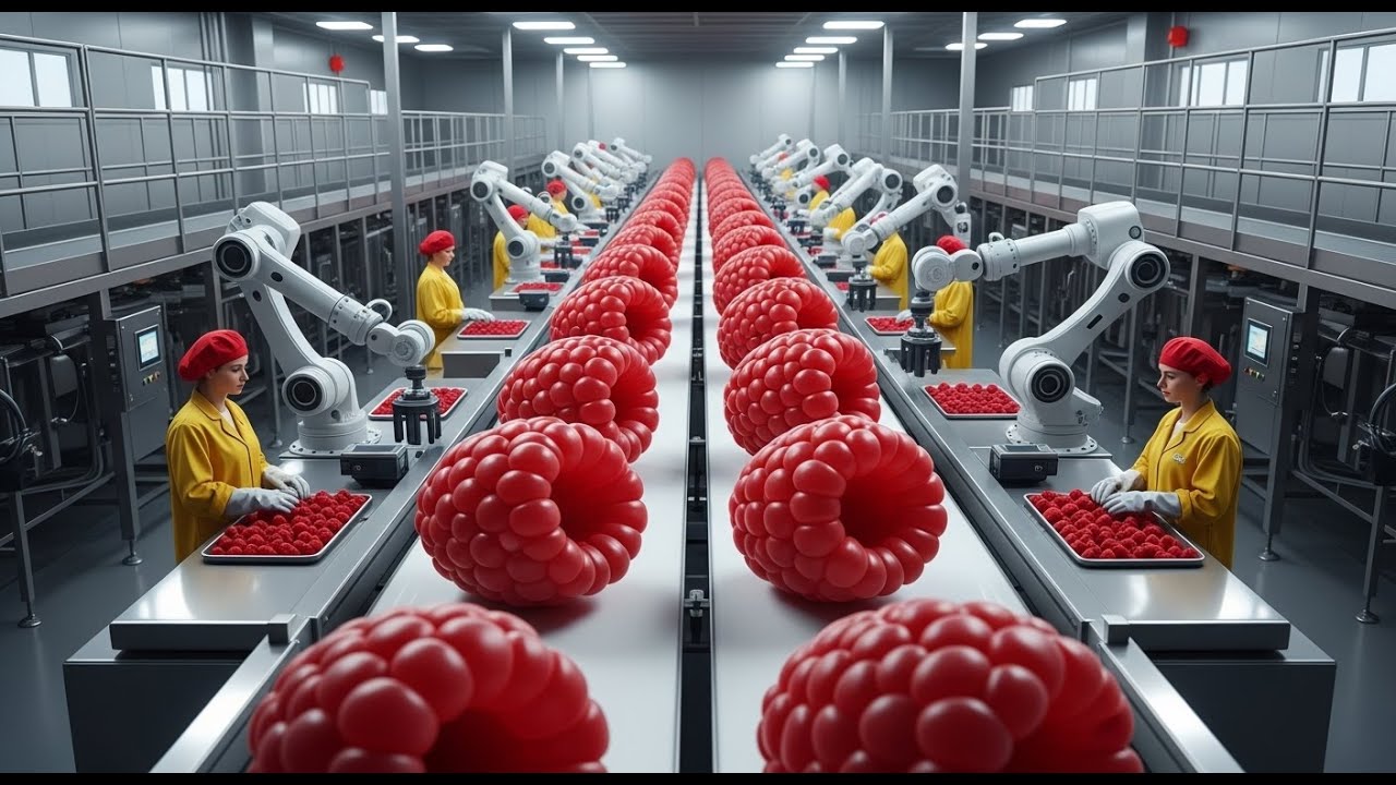 Amazing Raspberry Jam Factory Process 🏭 50 Tons Bulk Production