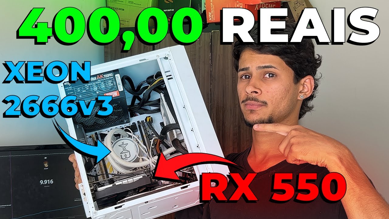 Comprei um PC GAMER por 400 reais no Marketplace – Xeon 2666v3 + RX 550