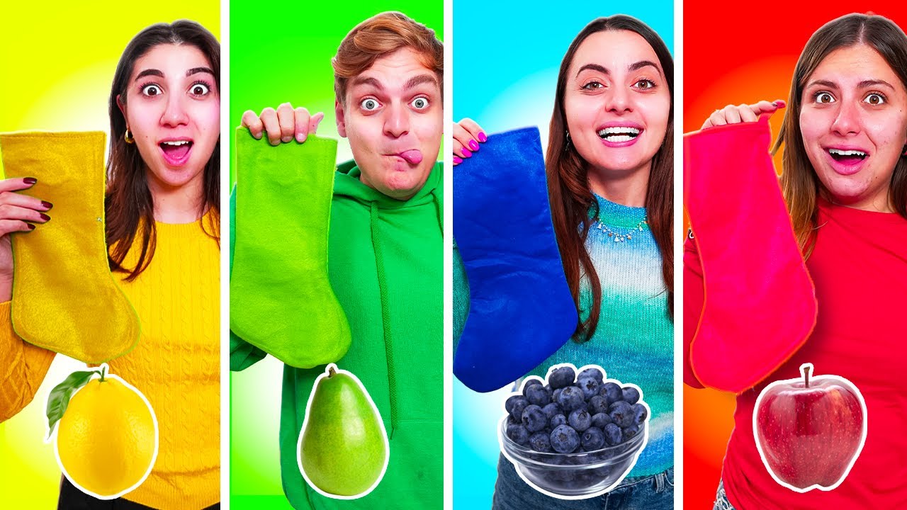 MANGIAMO SOLO CIBO DEL COLORE DELLA NOSTRA CALZA DELLA BEFANA CON I NOSTRI AMICI PER 24 ORE! 🍕