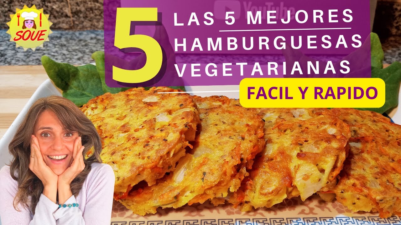 🍔🌱 LAS 5 MEJORES HAMBURGUESAS VEGETARIANAS 🤩 ¡MÁS RICAS QUE LAS DE CARNE!