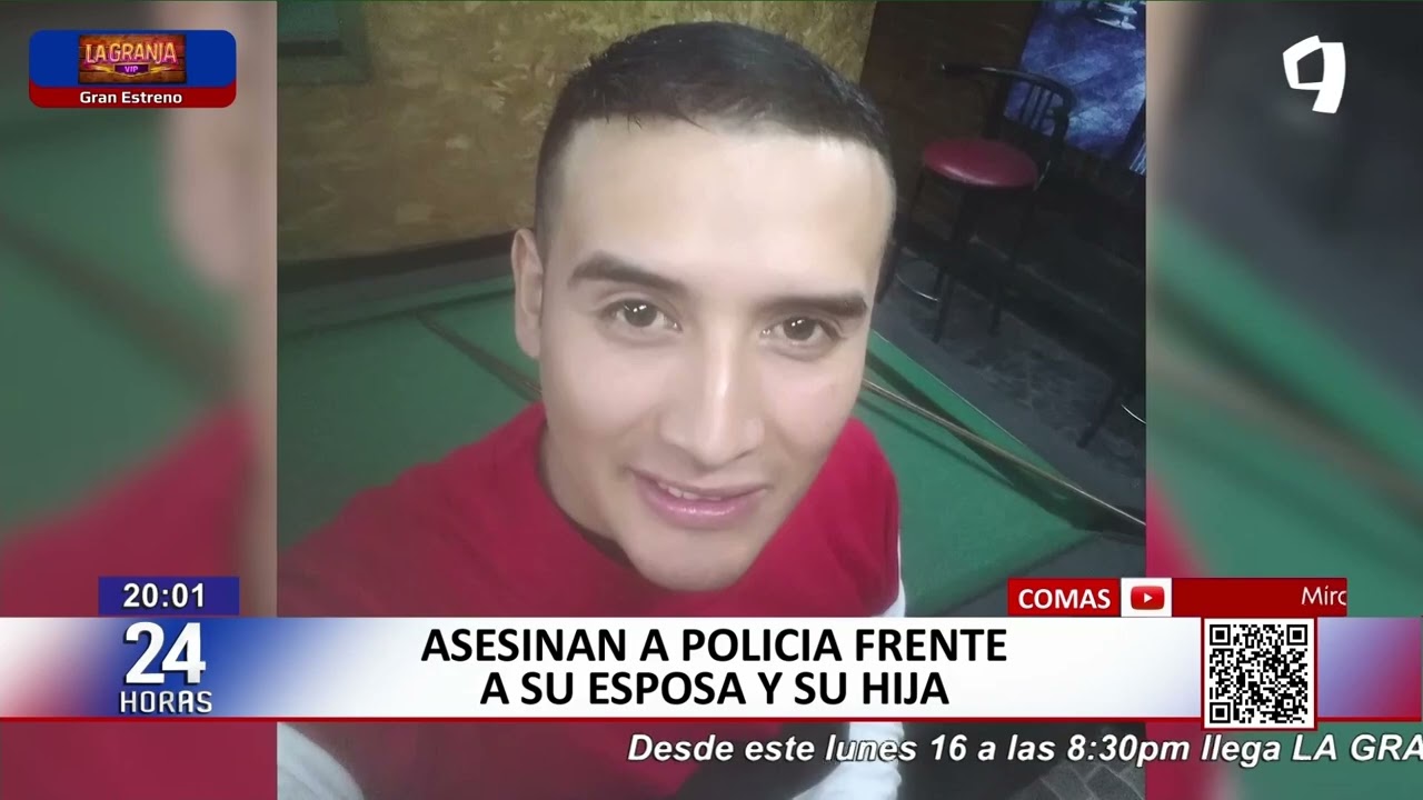 Policía fue asesinado a balazos cuando jugaba fútbol en Comas: deja una niña en la orfandad