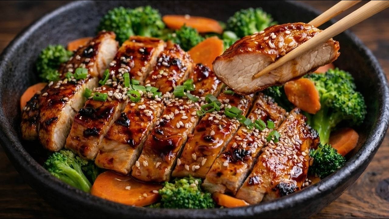 Sehr einfach Stir-Fry Brokkoli und Karotten mit Hähnchen | Geheimes Rezept Hähnchen in 15 Minuten