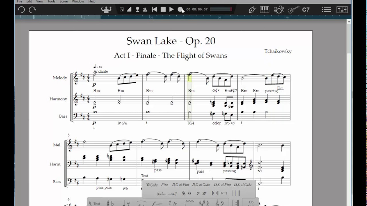 IMSLP Use & Swan Lake Act I Finale Analysis