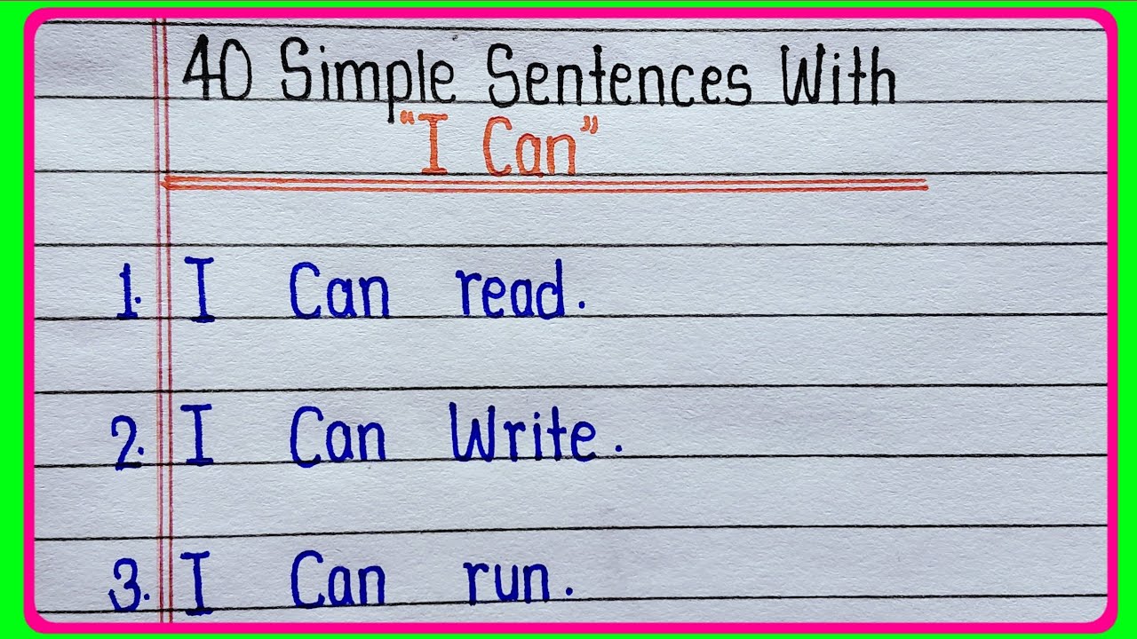 Simple Sentences With 