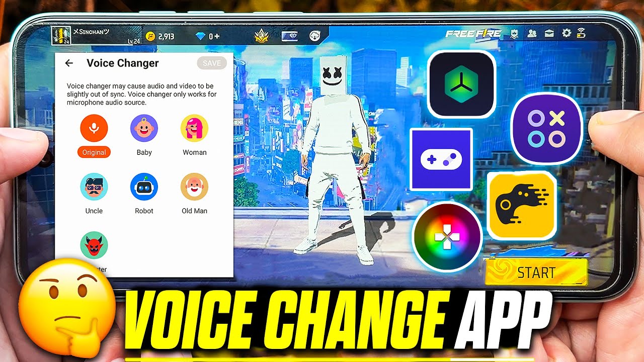 All Brand Game Space Voice Changer Test in Free Fire!