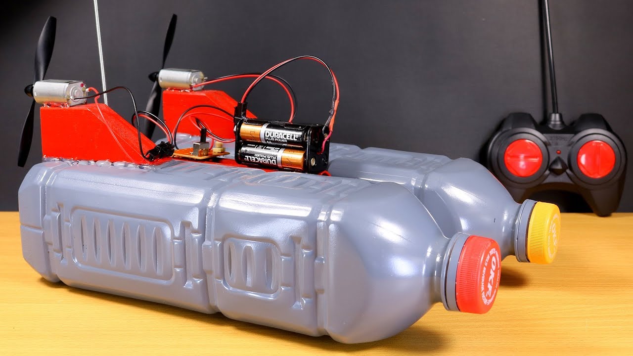 How to Make an Electric Boat Using High Speed DC Motor - Bottle Life Hacks