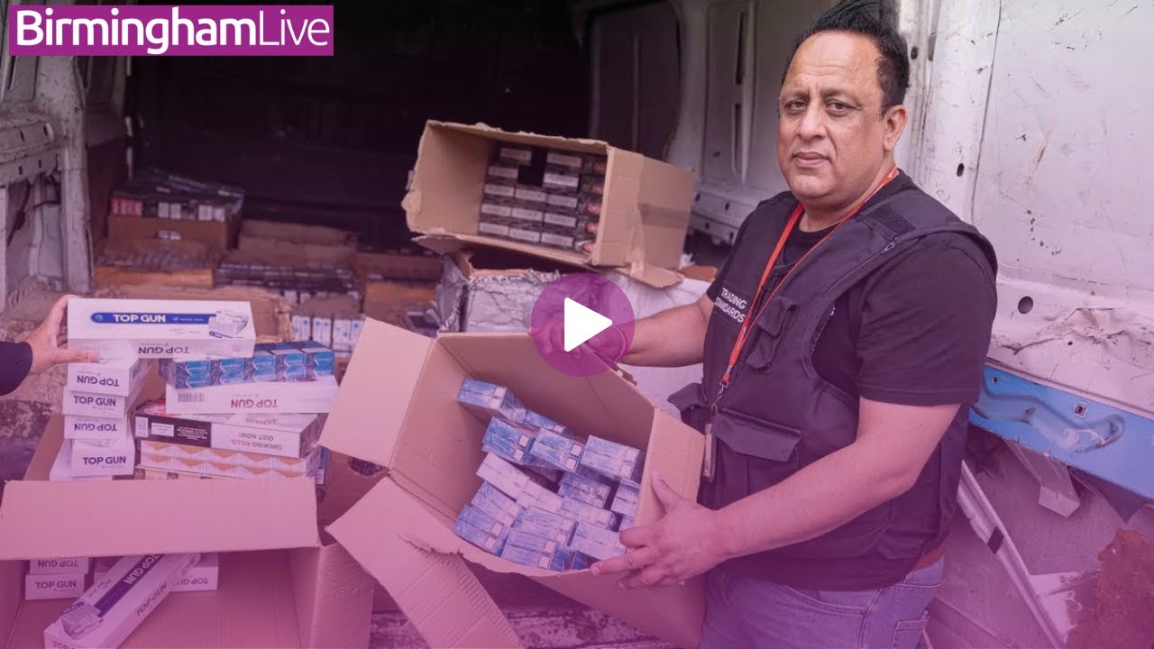 Birmingham shop raid finds battered back-alley van with 1 million illicit cigarettes haul