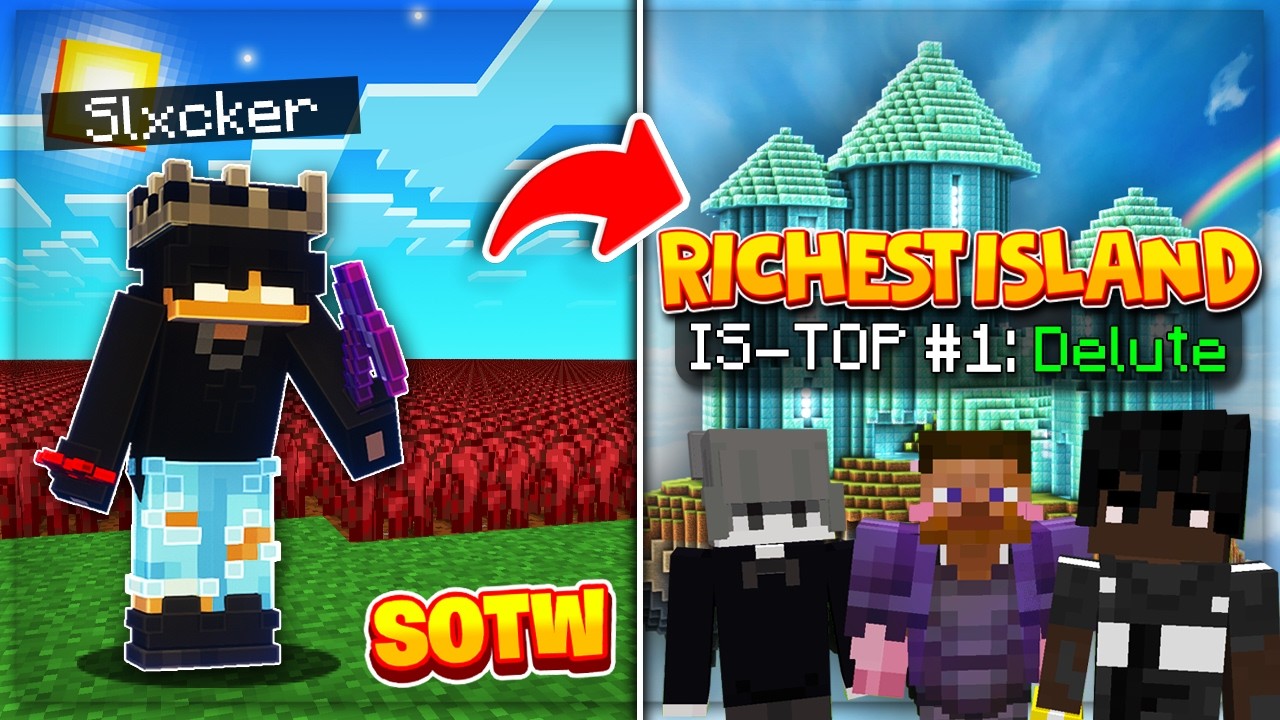 Я присоединился к *самому богатому* острову на всем сервере (SOTW) | Сервер Minecraft Skyblock